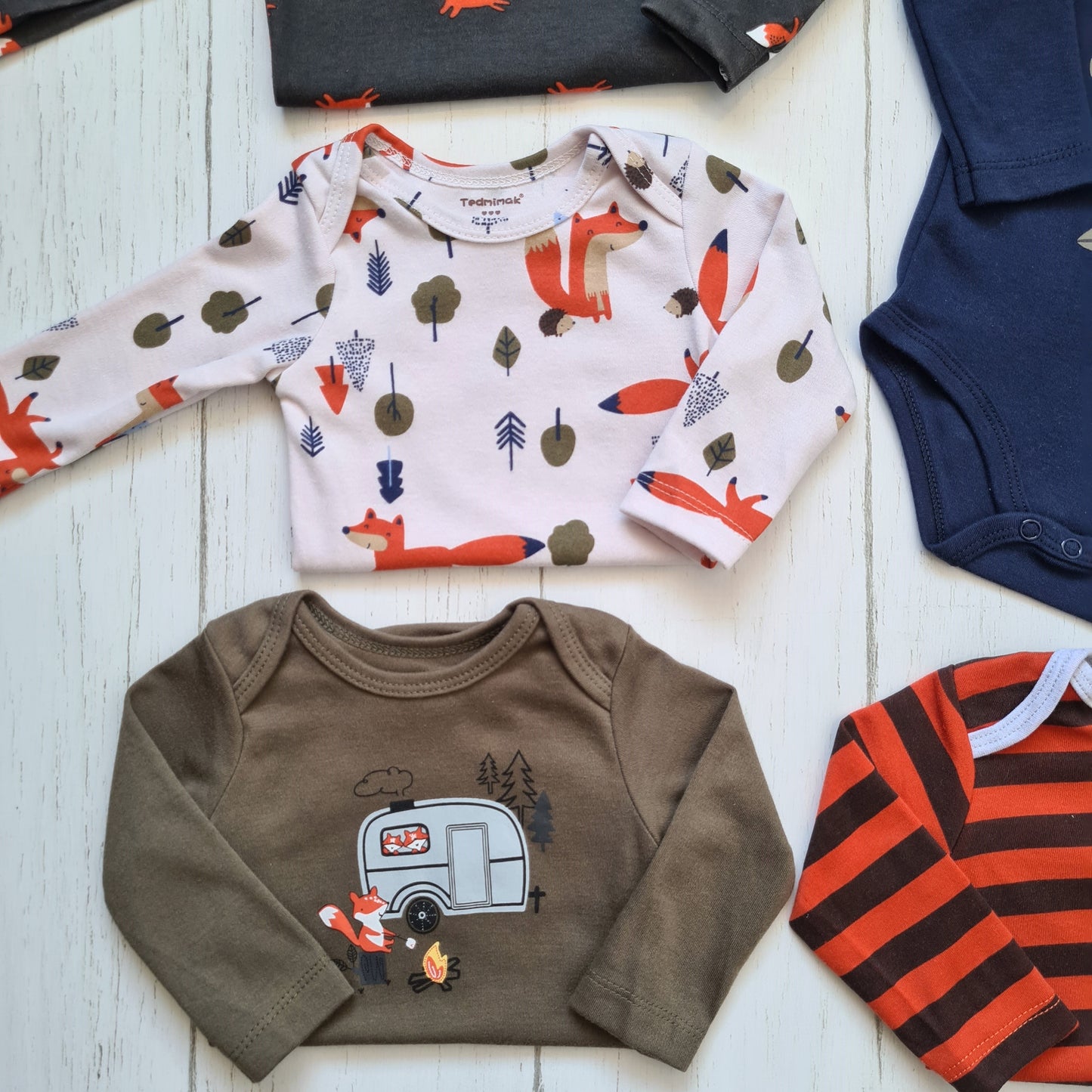 🐼 Pack 5 bodies algodón niño