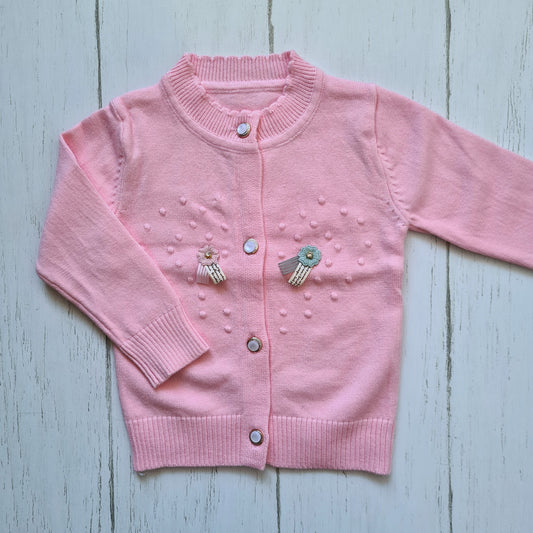 Sweater de algodón rosa